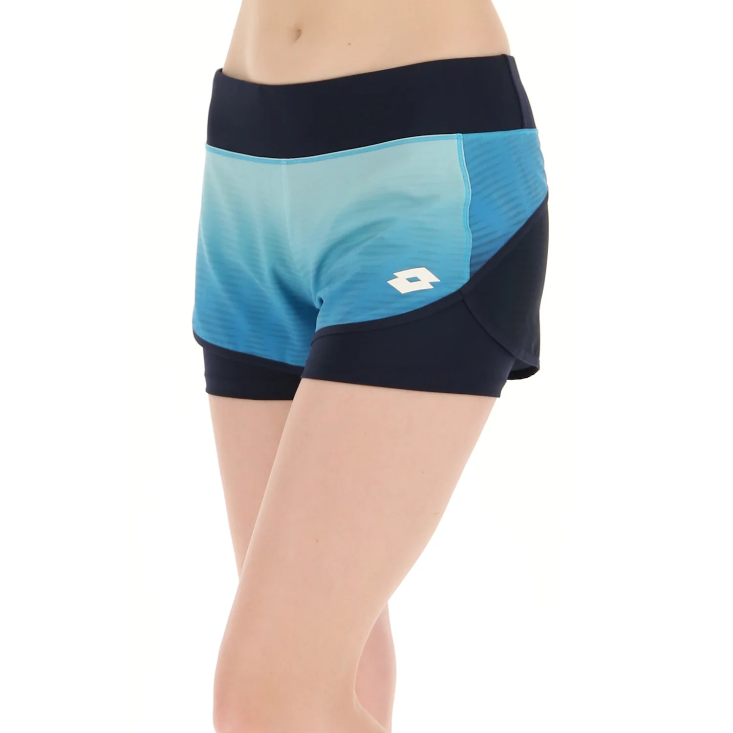 PANTALONI CORTI TENNIS TECH AZZURRO - Image 3