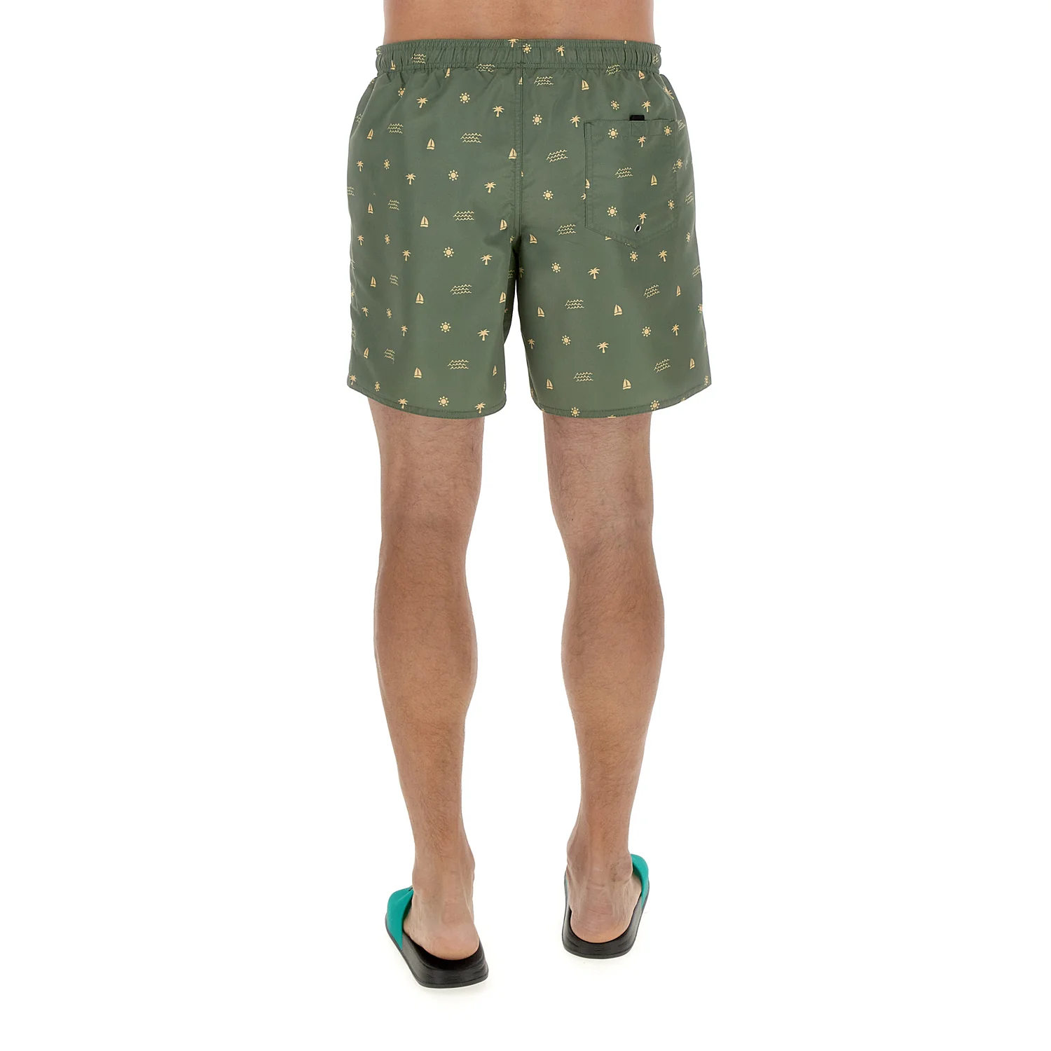 COSTUME DA MARE TEMPO LIBERO SHORT BEACH VERDE SCURO - Image 2